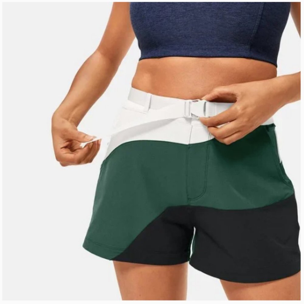 Outdoor Voices RecTrek Shorts Black / Hunter / Bone NWT - Picture 2 of 11
